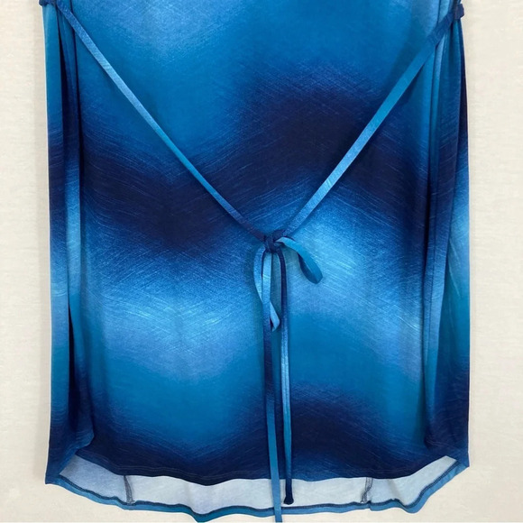 Cocomo Navy Soft Stretch V Neck Sleeveless Collar Belted Casual Dress size 2X - Picture 4 of 9